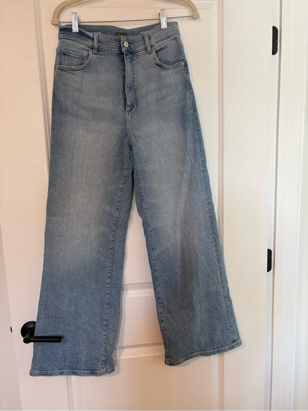 DL1961 Light Blue Wide-Leg Jeans